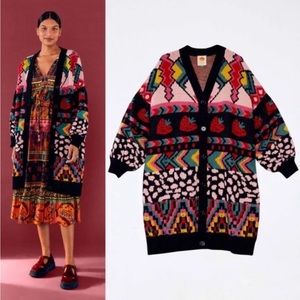 FARM Rio Multicolor Patterned Cardigan